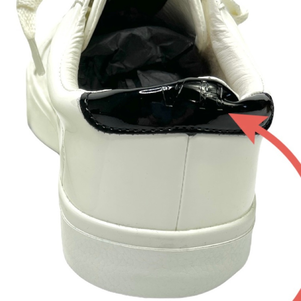 ♦️SOLD♦️NIB Vintage Havana Quincy Patent Leather Sneakers in Liquid White - Picture 7 of 9